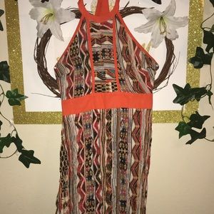 African print maxi dress